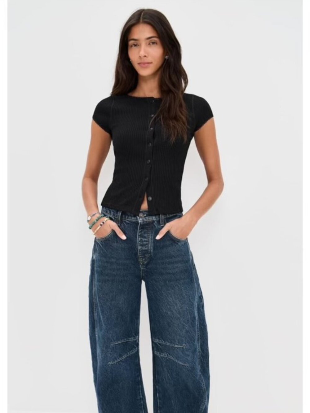 Free People Most Wanted Cardi - Size Small (Black)